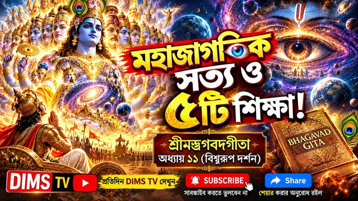 গীতার ১১অধ্যায় বিশ্বরূপ দর্শন যোগ | Vishwaroopa Darshana Yoga Bhagavad Gita Chapter 11 | DIMS TV