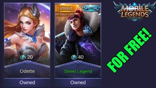 I GOT THE STREET LEGEND FOR FREE! (Mobile Legends)