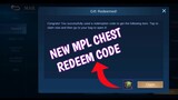 New free MPL chest Redeem codes in Mobile legends | How to get MPL redeem codes