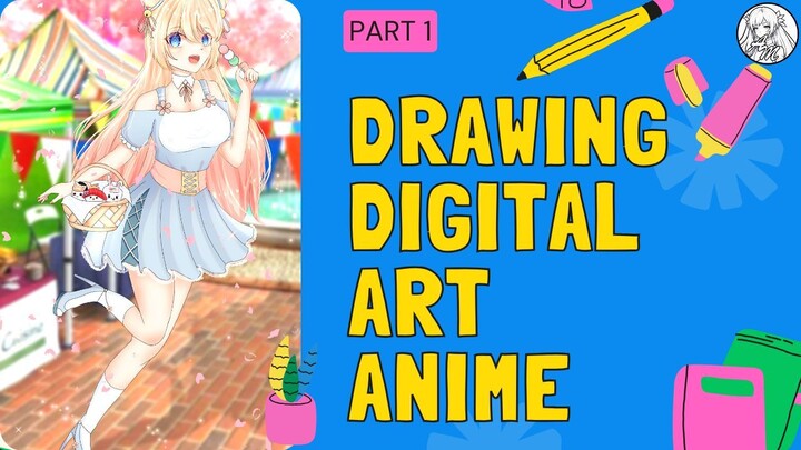 Drawing Anime ARTDIGITAL - Timelapse Drawing Anime Character PART 1