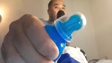 ASMR Blue Raspberry Lollipop Dip 🍭 Mouth Sounds & Licking 🍭