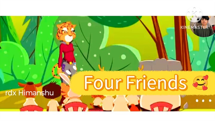 Four Friends | Unity Is Strength | English Moral Cartoon Story for Kids
