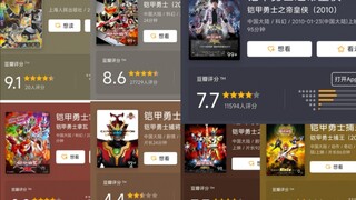 星曜播出以后铠甲系列前几部的评分又涨了 来看看现在铠甲系列的评分
