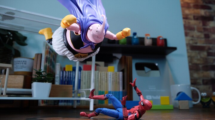 [Dragon Ball] Animasi Stop Motion丨Gambar Pertarungan Setan Buu VS Spider-Man [Animisme]