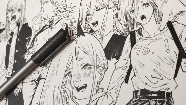 [วาดรูปด้วยปากกาเข็ม] พาวเวอร์!!!