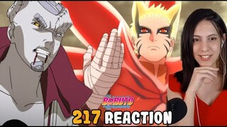 ISSHIKI Vs NARUTO BARYON MODE !! - Boruto Episode 217 Reaction