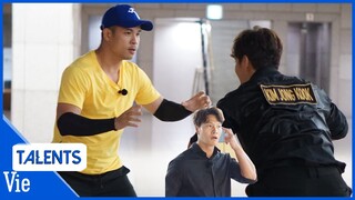 Trương Thế Vinh bất ngờ xé được Kim Jong Kook nhờ siêu năng lực ghìm chân | Running Man