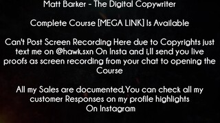 Matt Barker Course The Digital Copywriter download