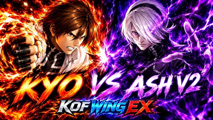 Kyo vs Ash V2 | KOF Wing EX | CPU vs CPU | #0000000034