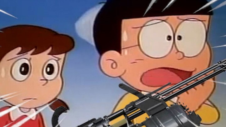 Nobita: I will...shoot like a dragon...