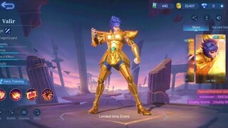 GAMEPLAY SKIN VALIR SAINT SAIYA MOBILE LEGENDS