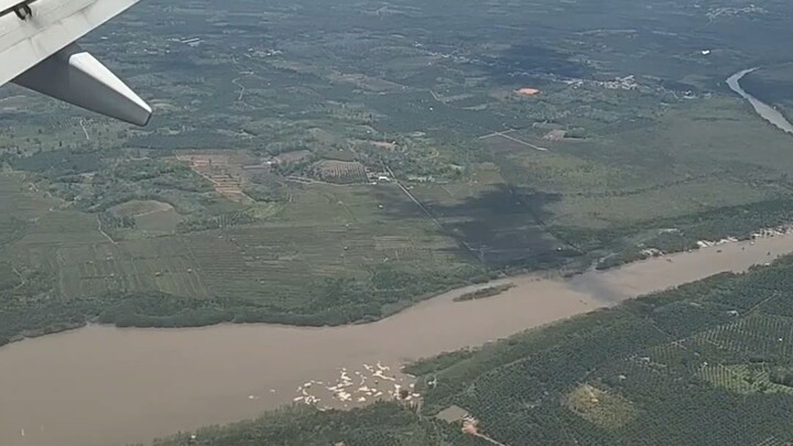 Pulau Bangka dari atas pesawat..