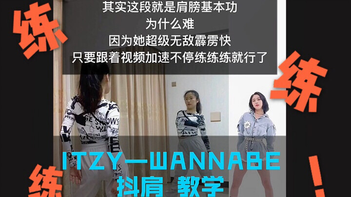 【镜面教学】ITZY—《WANNABE》死亡抖肩教程 镜面教学