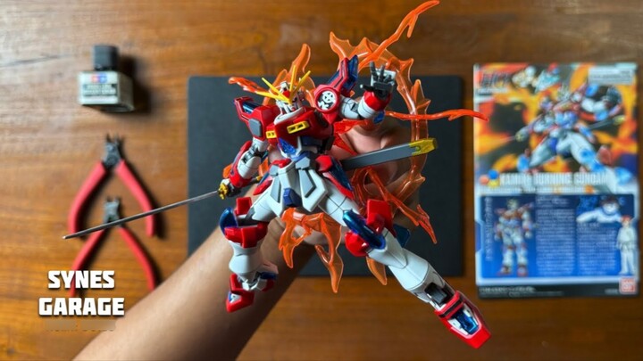 Model rakitan imersif: Bandai HGBF 043 1/144 Creation Godwood Burning Gundam