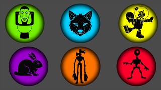 SIREN HEAD and SKIBIDI TOILET : Siren Head, Wolf, Titan Tv Man, Cameraman, Squirel, Light Head