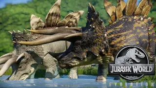 Stegoceratops || All Skins Showcased - Jurassic World Evolution