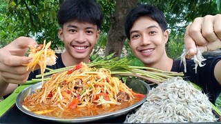 ส้มตำโคตรอร่อย กุ้งฝอยสดๆหวานๆ เข้ากับส้มตำสุดๆ.