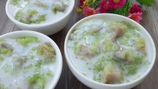 Chè Khoai Môn Lá Dứa béo bùi, thơm ngon đơn giản