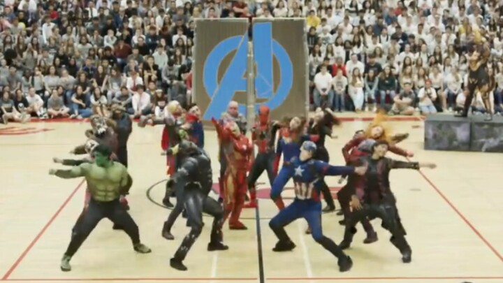 High school students choreographed a dance based on Avengers 3 and 4, acting out the entire storylin