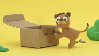Baby Lion in a box Play Doh cartoon for kids - BabyClay animals