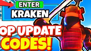 ALL NEW SECRET *🐙 KRAKEN* UPDATE 11 OP CODES In SLASHING SIMULATOR! Roblox Slashing Simulator