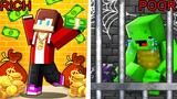 Rich JJ vs Poor Mikey in Prison - Sad Story - Parody Maizen Minecraft Animation