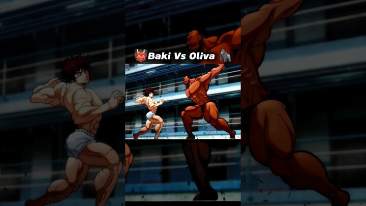 👹Baki Hanma Vs Oliva 🦍 main fight #baki #bakivsoliva #bakihanma #anime #saitama #sigma #shorts