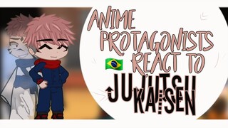 •Anime Protagonits React To Jujutsu Kaisen• ||Itadori/Sukuna,Megumi,Gojo,Nobara|| Part 2/8