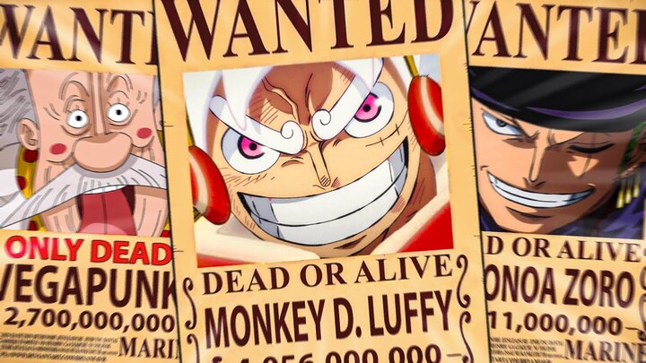 Straw Hats' BOUNTIES After Egghead (First ONLY DEAD Bounty)