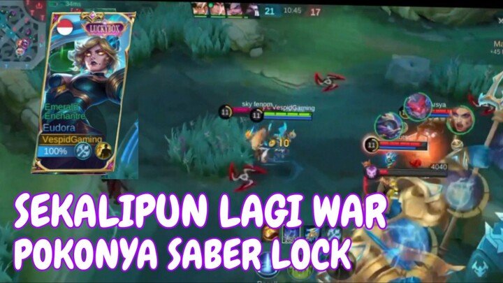 hobi banget lock saber - gameplay eudora mobile Legends bang bang