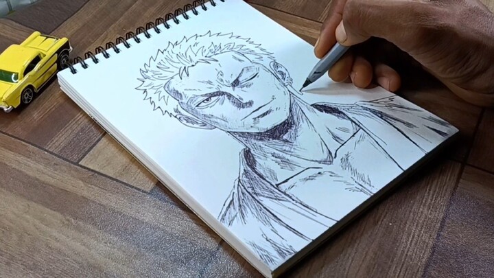 How to Draw Zoro | Roronoa Zoro Drawing Step by Step 🔥 | One Piece Drawing