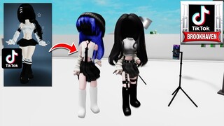 แต่งตัวตามสาวในติ๊กต๊อก แล้วชวนคนใน Brookhaven ถ่ายคลิปเต้น! | Roblox 🏡 TikTok Girl Brookhaven