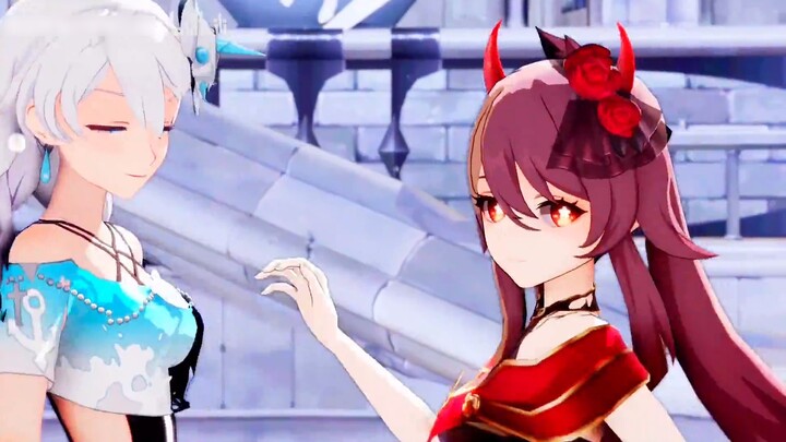 [Genshin Impact & Honkai Impact 3]❤️❤️Hold down Kaoge❤️❤️Hutao and Kiana's dangerous party❤️❤️Since 