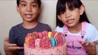ASMR MUKBANG CHOCOLATE CAKE BIRTHDAY| JEROME & JUSTINA | EATING SHOW
