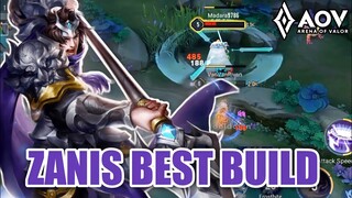 AOV : ZANIS BEST BUILD 2022 || GAMEPLAY ZANIS - ARENA OF VALOR