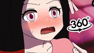 😳NEZUKO No te CONTENGAS😱MOMENTOS ROMANTICOS Zenitsu x nezuko⚡demon slayer vr (anime vr)