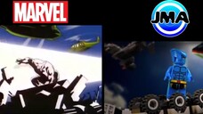 X-Men The Animated Series Intro Side By Side Comparison - Brickfilm / Stop Motion / JM ANIMATION