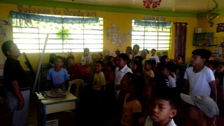 Feeding program at Sto. Domingo Elementary School.