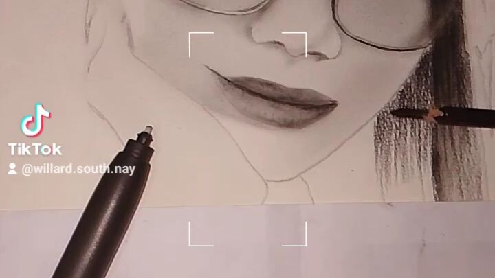 portrait charcoal and graphite art
