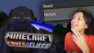 MENCOBA SEED VIRAL "Notch" DI MCPE VERSI TERBARU ! Apa ada yang berubah?(Caves & Cliff Update Part2)