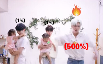 【ZB1】带娃版In Bloom舞蹈挑战 成韩彬1％ 章昊1％ Ricky 500％ 李琦：我独自热跳 230721超人回来了