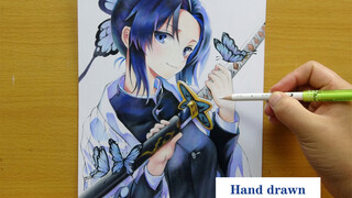 [Color pencil hand painting] [Demon Slayer] Kochou Shinobu