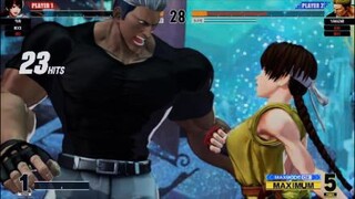 KOF15　山崎vsユリ　逆転の２５Hitクライマックスコンボ　上手すぎる垂直ジャンプ