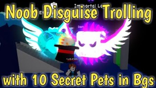 Noob Disguise Trolling with *10 SECRET* Pets in Bubblegum Simulator! (Roblox)