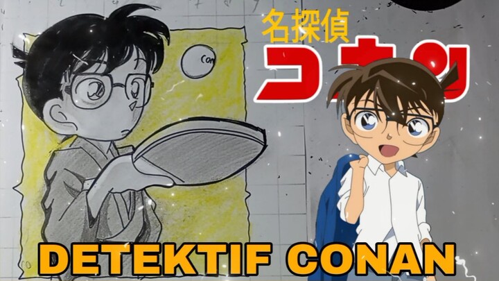 menggambar detektif Conan