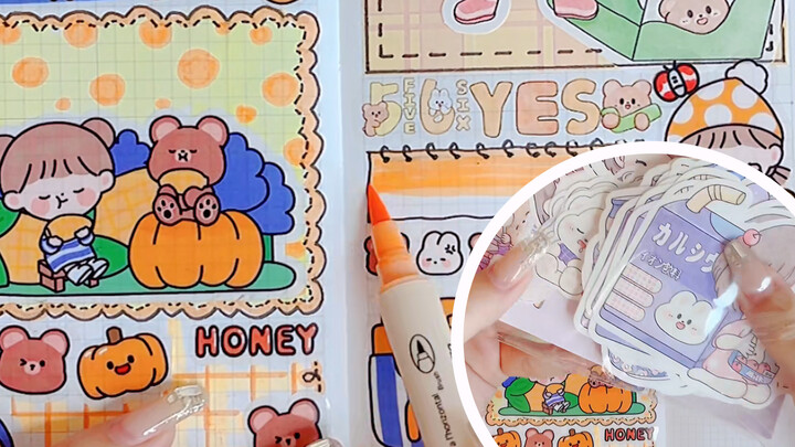 Handcraft|Making an Orange Notebook'