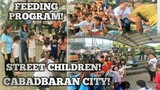 FEEDING  Program FOR the Street Children/ PLaza RIzal Park Cabadbaran City/Sponsored BY PTC TEsda