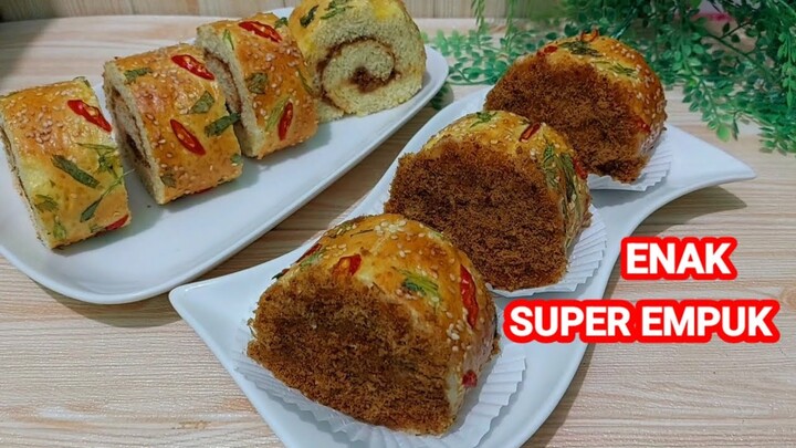 pakai resep ini !!! hasilnya enak & empuk banget ROTI GULUNG ABON