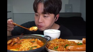 spicy food eating video Korean food Street food eating