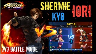 3V3 BATTLE MODE  Vs. SHERMIE , KYO ,IORI 😱🔥 | KOF ALL STAR